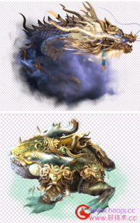 坐骑素材龙，蟾蜍